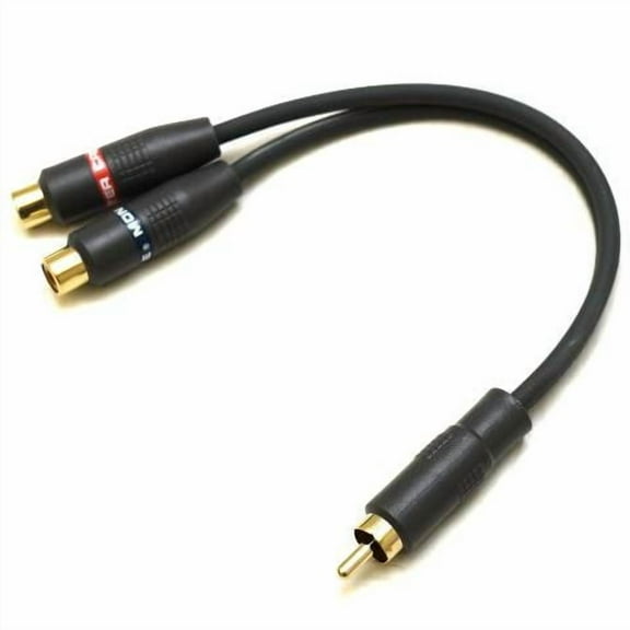 Monster Boat Stereo Adapter Cable ILJRY-2F | Male To Female RCA 6 inch