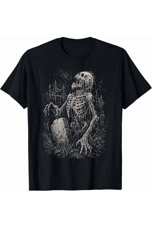 Monster Bone Structure Undead Horror Grave Art Graphic Tee Cool Apparel Unisex T-Shirt up to Size 5XL