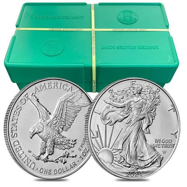 Monster Box of 500 2024 1 oz Silver American Eagle 1 Coin BU