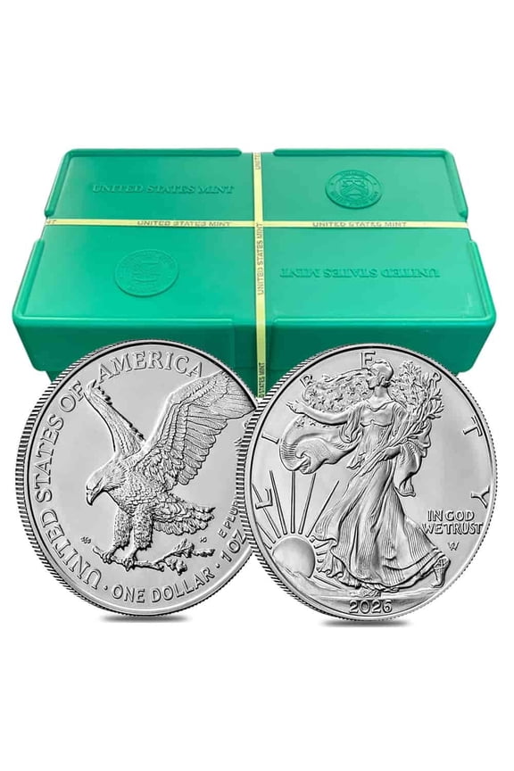 Monster Box of 500 - 2026 1 oz Silver American Eagle $1 Coin BU