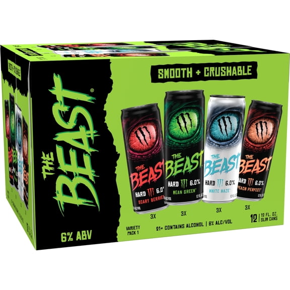 The Beast Variety Pack 1 Flavored Malt Beverage, 12 fl oz 12 Pack Cans, 6% ABV