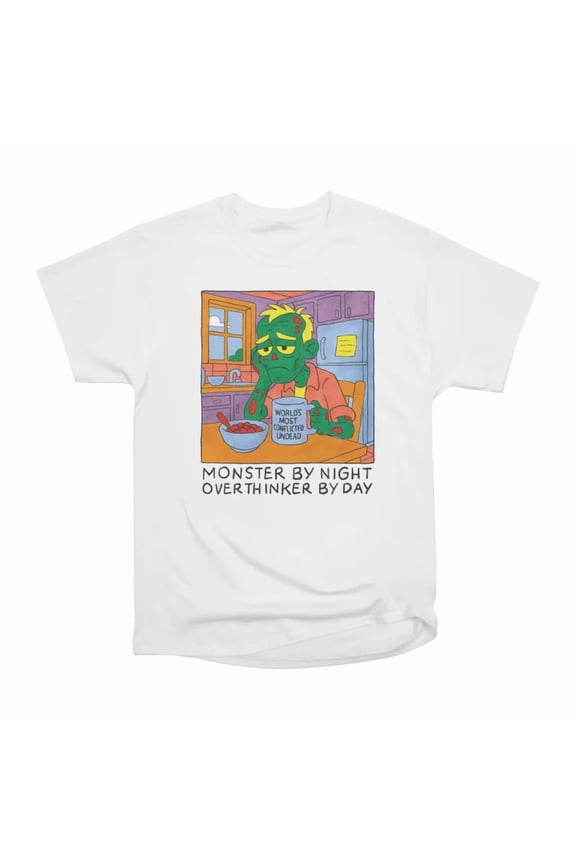 Monster By Night Overthinker By Day T-Shirt Tee Gift For Him Merch For Her Apparel For Fri