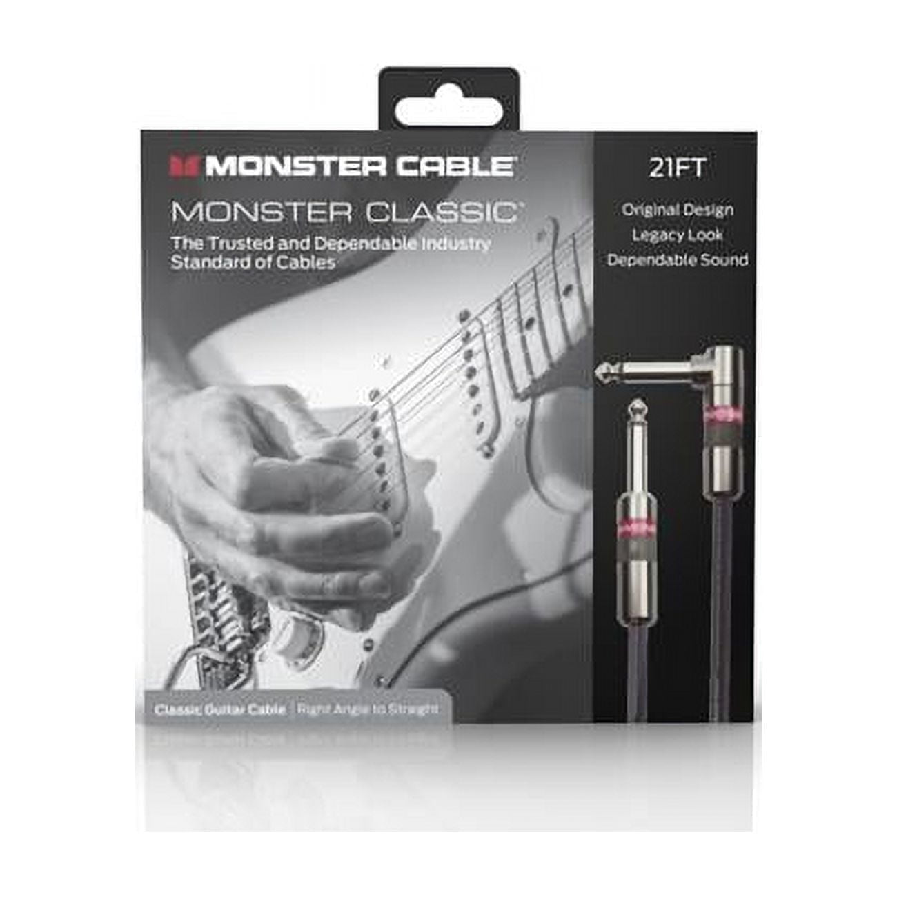 Monster Cable Prolink Classic 21ft Audio Instrument Cable, Right Angle ...