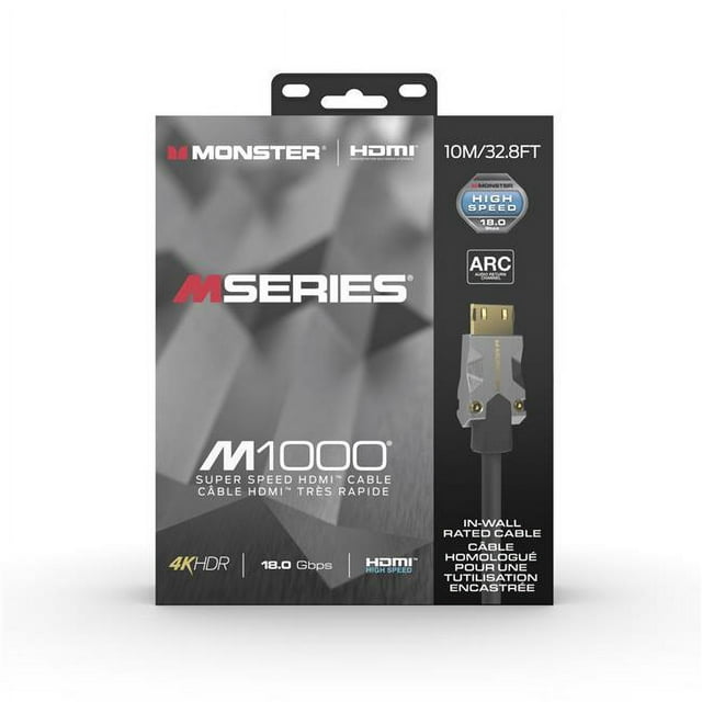Monster Cable VMM10010-U M1000 HDMI 2.0 Cable - 10 m