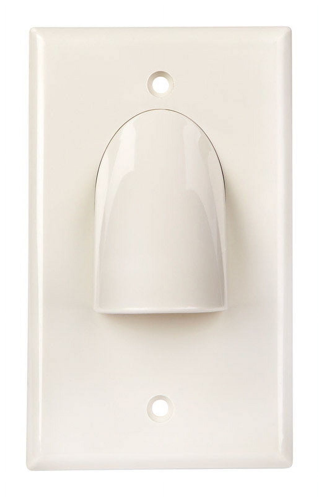 Monster White Plastic Home Theater Wall Plate with Dual Openings
