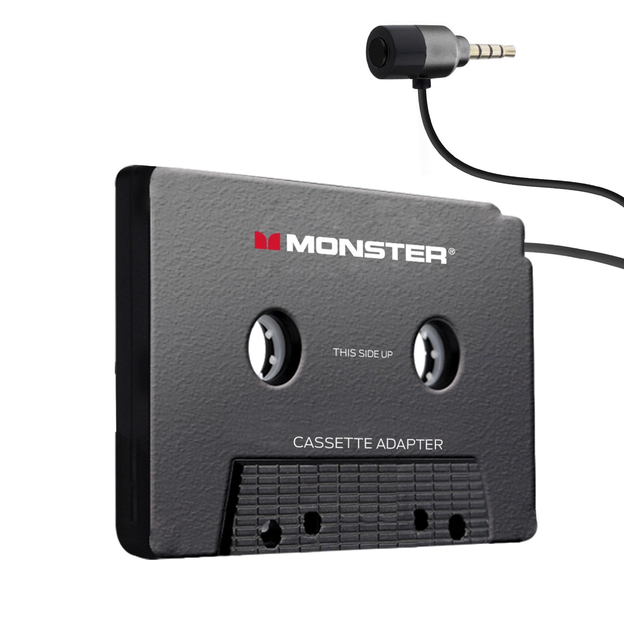 Monster Car Audio Cassette to Aux Adapter, Great for Mobile, 3.5 Aux Port  Devices, Black 3ft Cable 