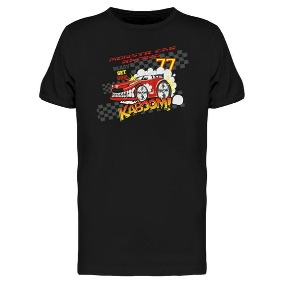 Monster Car Racing T-Shirt Men -Image by Shutterstock, Male Small