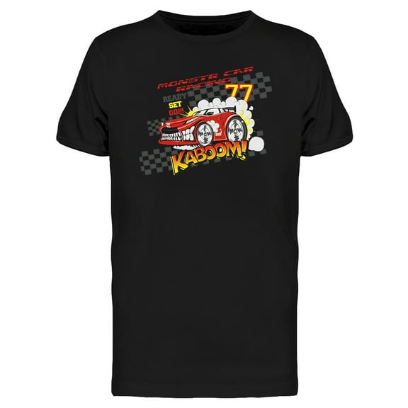 Monster Car Racing T-Shirt Men -Image by Shutterstock, Male x-Large