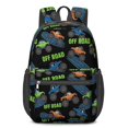 thumbnail image 1 of Monster Cartoon Truck Black Pattern 17" Waterproof Oxford School Backpacks for Teens, S-Shape Padded Straps, for School, Travel, Hiking, Camping, 1 of 5