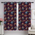 thumbnail image 1 of Monster Cartoon Truck Black Pattern Blackout Curtains,Triple Weaved Fabric,Thermal Insulated,Room Darkening,Grommet Top,2 Panels,52x84in(132x213cm), 1 of 6
