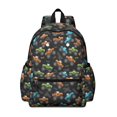 thumbnail image 1 of Monster Cartoon Truck Black Pattern Cute School Backpack with Padded Back and Adjustable Shoulder Straps 13.4"x11"x4.7", 1 of 5