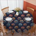 thumbnail image 1 of Monster Cartoon Truck Black Pattern Round Tablecloth 60"x60", Wrinkle Resistant Wipeable Table Cover for Kitchen Dining Room Picnic Patio and Party, 1 of 1
