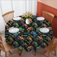 thumbnail image 1 of Monster Cartoon Truck Black Pattern Round Tablecloth 70"x70", Wrinkle Resistant Wipeable Table Cover for Kitchen Dining Room Picnic Patio and Party, 1 of 5