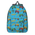 thumbnail image 1 of Monster Cartoon Truck Blue Pattern Backpack for School, Cute School Bag with Adjustable Shoulder Straps and Padded Back, 15.7"x11.8"x5.5", 1 of 5