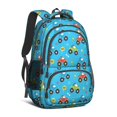 thumbnail image 1 of Monster Cartoon Truck Blue Pattern Cute School Backpack Bag with Padded Back and Adjustable Shoulder Straps 16.9 X 12.6 X 5.9 Inches, 1 of 5