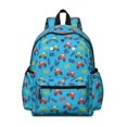 thumbnail image 1 of Monster Cartoon Truck Blue Pattern Cute School Backpack with Padded Back and Adjustable Shoulder Straps 13.4"x11"x4.7", 1 of 2