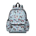 thumbnail image 1 of Monster Cartoon Truck Blue Pattern Cute School Backpack with Padded Back and Adjustable Shoulder Straps 13.4"x11"x4.7", 1 of 4