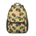 thumbnail image 1 of Monster Cartoon Truck Brown Pattern Backpack for School, Cute School Bag with Adjustable Shoulder Straps and Padded Back, 15.3"x11"x6.7", 1 of 5