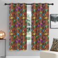 thumbnail image 1 of Monster Cartoon Truck Brown Pattern Blackout Curtains,Triple Weaved Fabric,Thermal Insulated,Room Darkening,Grommet Top,2 Panels,42x84in(107x213cm), 1 of 6