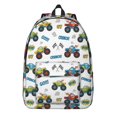 thumbnail image 1 of Monster Cartoon Truck White Pattern Backpack for School, Cute School Bag with Adjustable Shoulder Straps and Padded Back, 15.7"x11.8"x5.5", 1 of 5