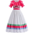 thumbnail image 1 of Monster Cheerleader Cosplay Dress Halloween Puff Sleeves Pink Fancy-Dress, 1 of 8