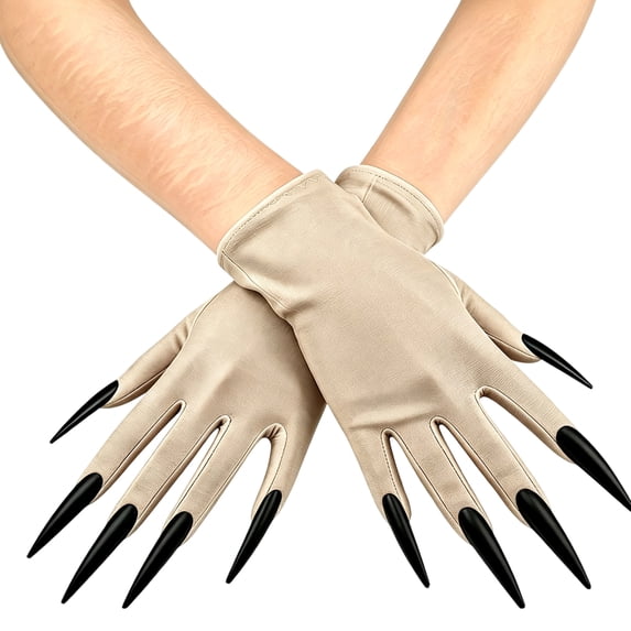 Monster Claw Gloves Royal , Stretchy Creepy Gloves with Long Nails for Halloween Cosplay Costume
