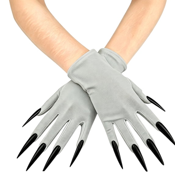 Monster Claw Gloves Royal , Stretchy Creepy Gloves with Long Nails for Halloween Cosplay Costume