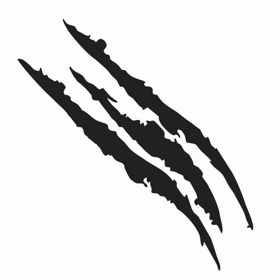 Monster Claw Marks Sticker, Headlight Car Sticker Stripes Scratch Decal Vinyl for Sports Cars, Pickup and Truck, Halloween Auto Decoration (Black)