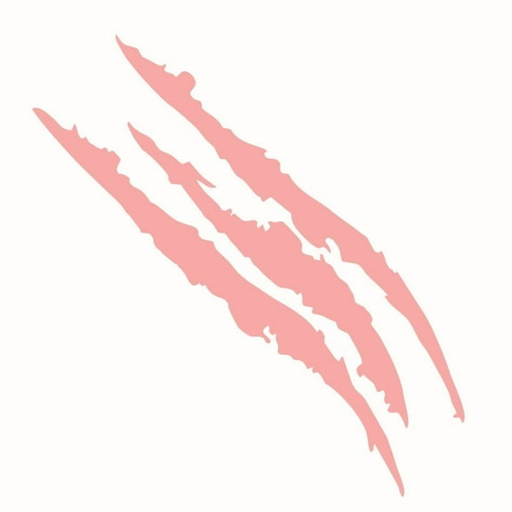 Monster Claw Marks Sticker, Headlight Car Sticker Stripes Scratch Decal Vinyl for Sports Cars, Pickup and Truck, Halloween Auto Decoration (Pink)
