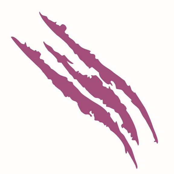Monster Claw Marks Sticker, Headlight Car Sticker Stripes Scratch Decal Vinyl for Sports Cars, Pickup and Truck, Halloween Auto Decoration (Purple)