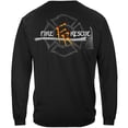 thumbnail image 1 of Monster Claws Fire Rescue Firefighter 100% Cotton Black Long Sleeves T-Shirt 5X-Large, 1 of 1