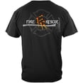 thumbnail image 1 of Monster Claws Fire Rescue Firefighter 100% Cotton Black T-Shirt XXX-Large, 1 of 2