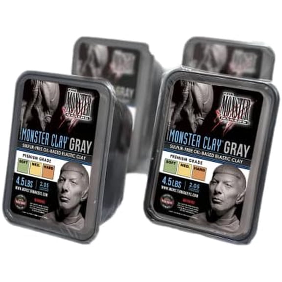 Monster Clay Premium Grade Modeling Clay (Gray - Soft - 18lb case)$$Art & Craft