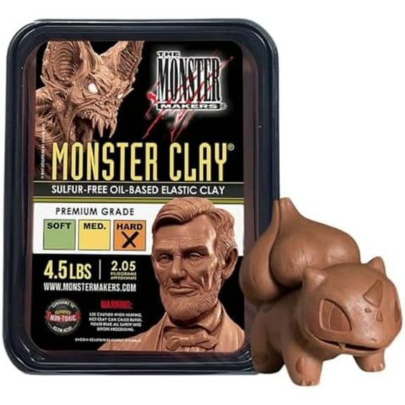 Monster Clay Premium Grade Modeling Clay - Hard - (4.5lb)$$Art & Craft