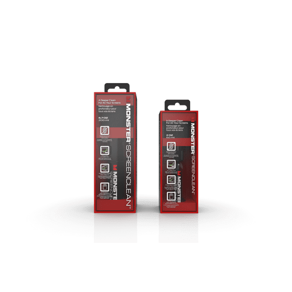 Monster Cleaning Kit 6.7 oz. Spray Screen Cleaner with Microfiber Cloth. Cleaning Spray for LED, LCD, OLED, Smart TV, Monitors, Laptops, iPad, iPhone and more