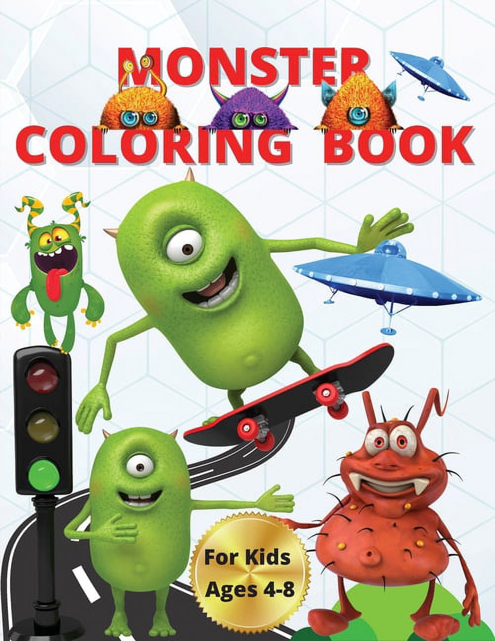 Monsters and Aliens Coloring Book: For Kids Ages 4-8 (Coloring Books for  Kids #7) (Paperback)