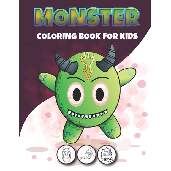 Monster Coloring Book For Kids: 40 cute monsters with various expressions that can stimulate creativity and color awareness (Paperback)