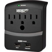 Monster Core Power 3-Outlet Wall Tap with USB Charging