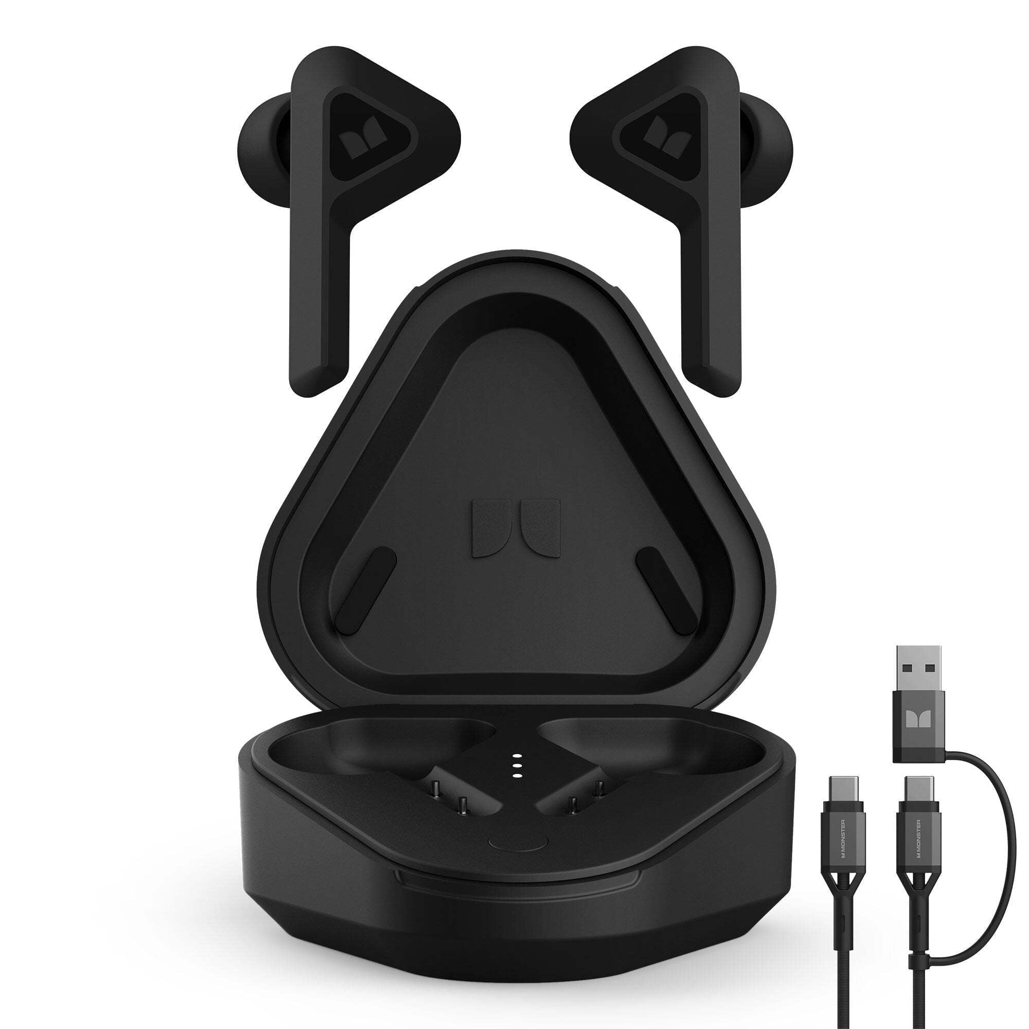 Monster DNA Go Wireless Earbuds, aptX Lossless Audio, Clear Voice Capture, IPX5 Water Resistance, Fast Charging Case