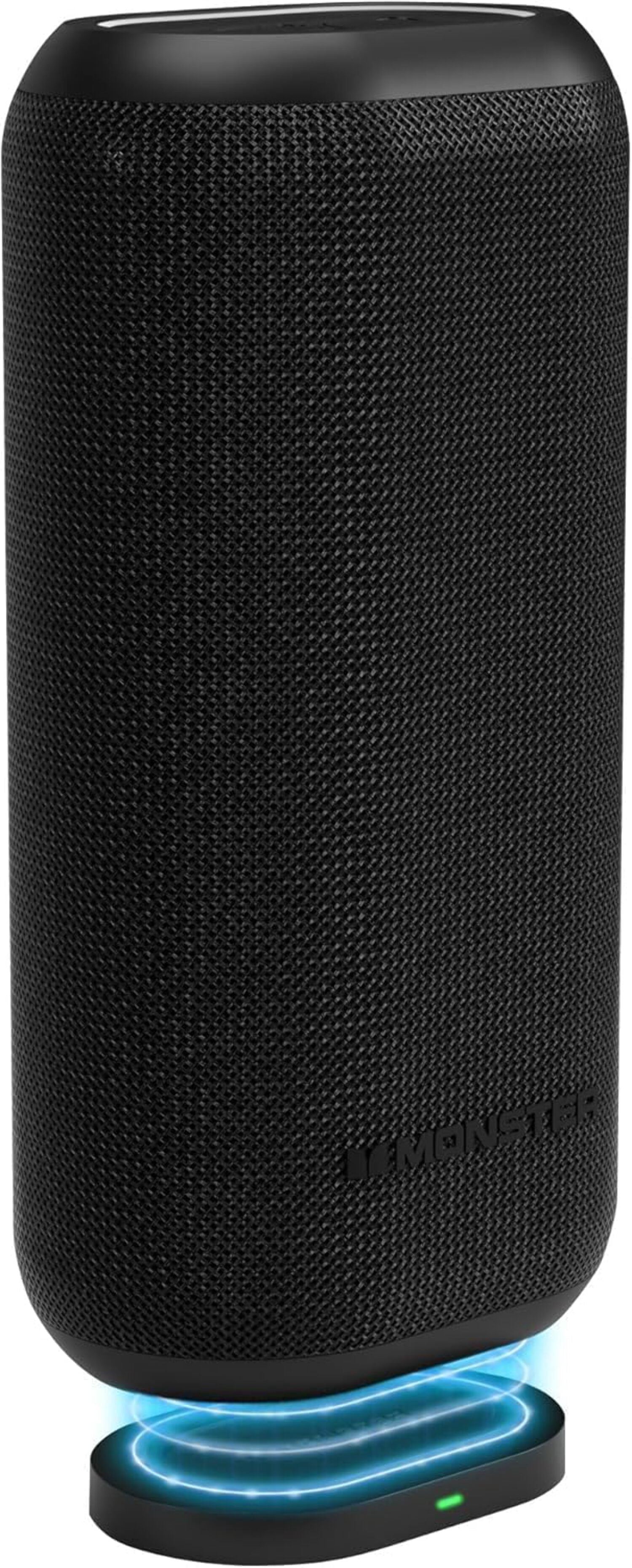 Monster DNA Max Portable Bluetooth Speaker, 360° Bass Sound, 10W Qi Charging Pad, IP67 Waterproof, Indoor & Outdoor