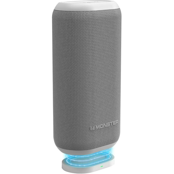 Monster DNA Max Portable Bluetooth Speaker, 360° Sound, 10W Wireless Charging, IP67 Waterproof, White