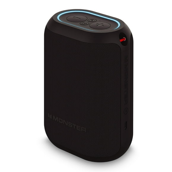 Monster DNA One Waterproof Portable Bluetooth Speaker with Omnidirectional Sound & Qi Wireless Charging Base (Black)