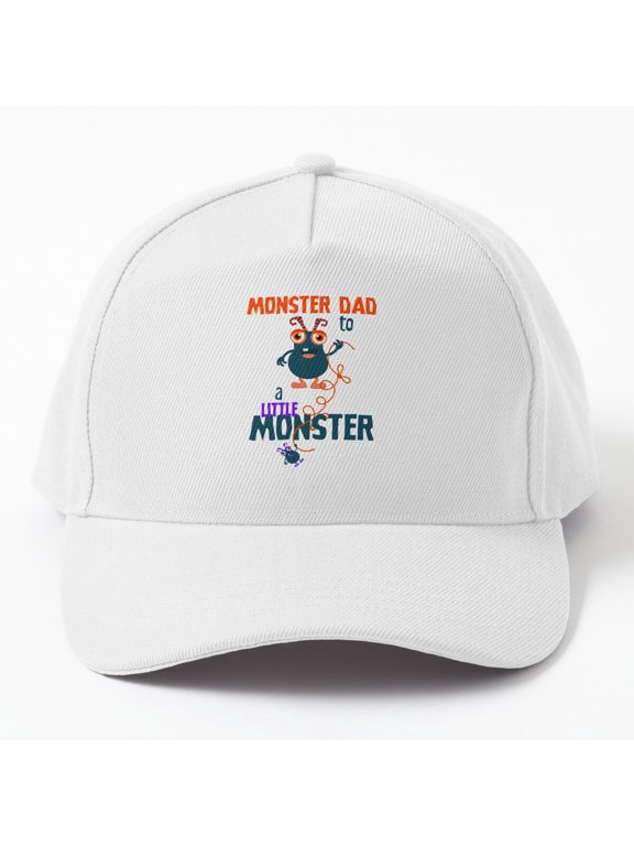Monster Dad Baseball Cap, Little Monster Family Purple Graphic Design, Classic Hat