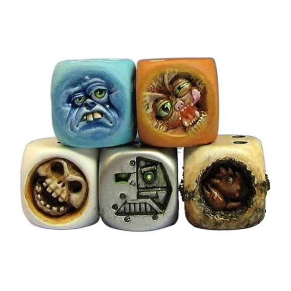 Monster Dice Funy Monster Face Resin Dice Set Halloween Tabletop Game Dice Set