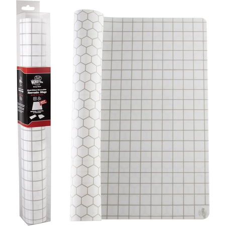 Monster Double-Sided Role Playing RPG Game Mat- Reversible Silicone Battle Matte Grid w Hexes and Squares- XL 20"x20"-Foldable, Rollable, Wet Eraseable - Great Gift Idea