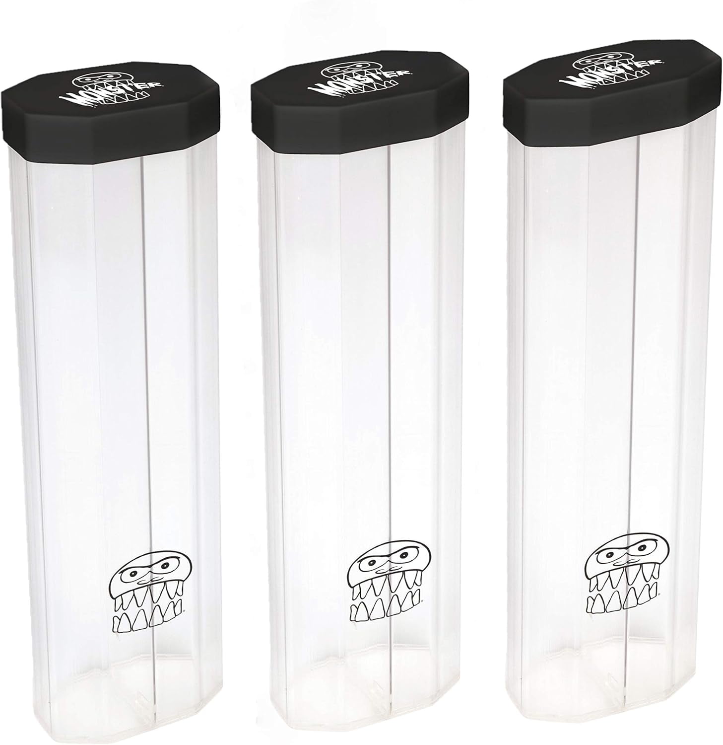 Monster Dual Game Mat Tube, Value 3 Pack - Monster Protectors Prism-Shaped Mat Case Holds Two Playmats at Once