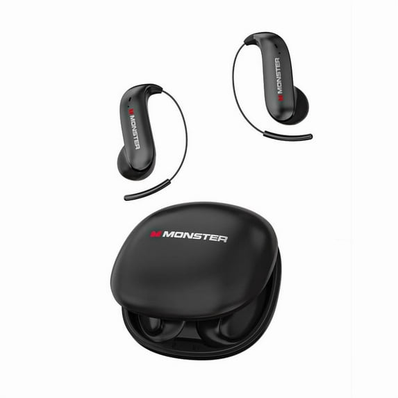 Monster Ear Buds - Bluetooth Headphones with Zero‑Gravity Titanium Ear‑Hook Design, Noise Isolation, 145H Playtime Wireless Earbuds Headset Bluetooth 6.0, IPX5 Waterproof