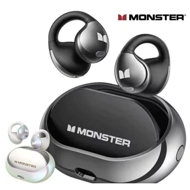 Monster EarClip Bluetooth 5.4 TWS Earbuds Stereo HD AI Noise Canceling Wireless