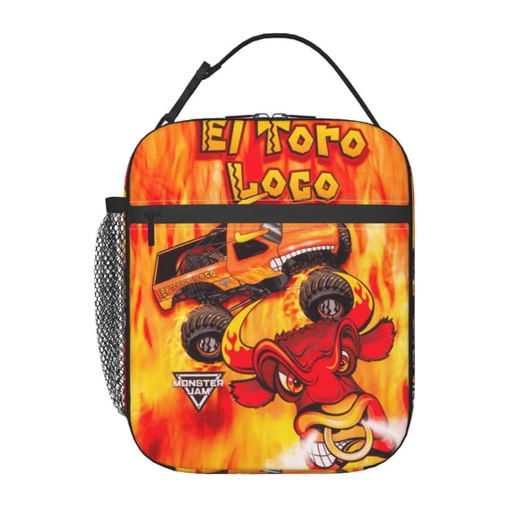 Monster-El Toro Loco Trucks Reusable Lunch Bag Cooler Tote Bag Adjustable Shoulder Strap Insulated Lunch Box for Office Picnic Beach