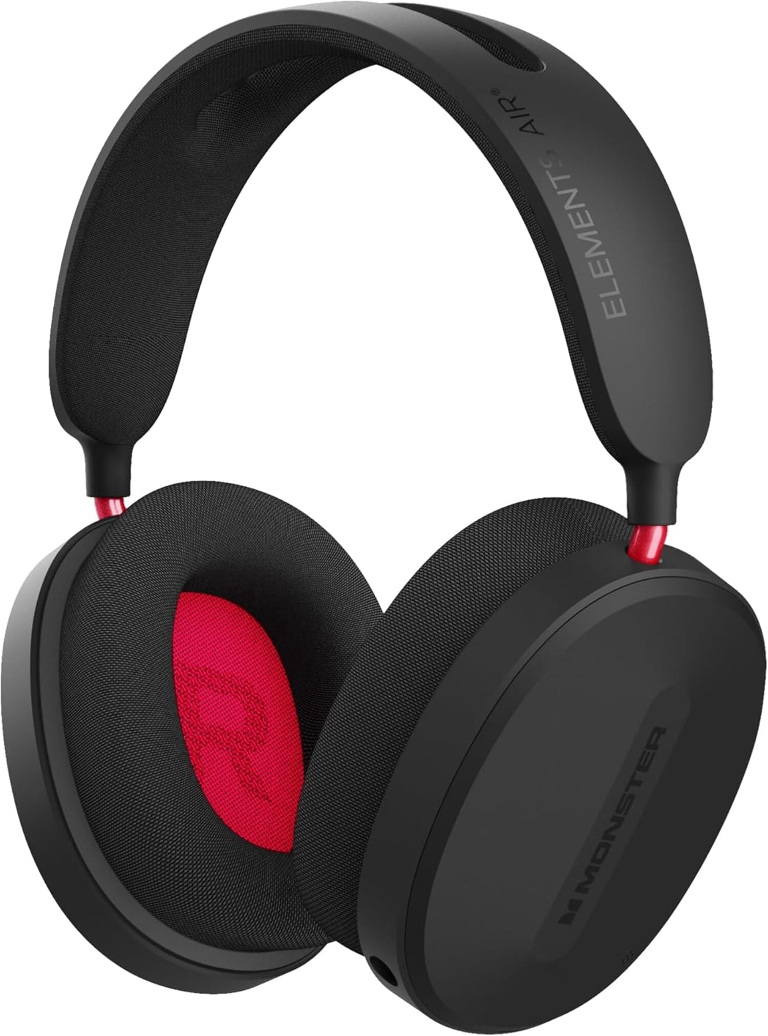 Monster Elements Air Bluetooth On-Ear Headphones, Detachable Pro Mic, 50mm Dynamic Drivers, 60-Hour Playtime, Protective Case
